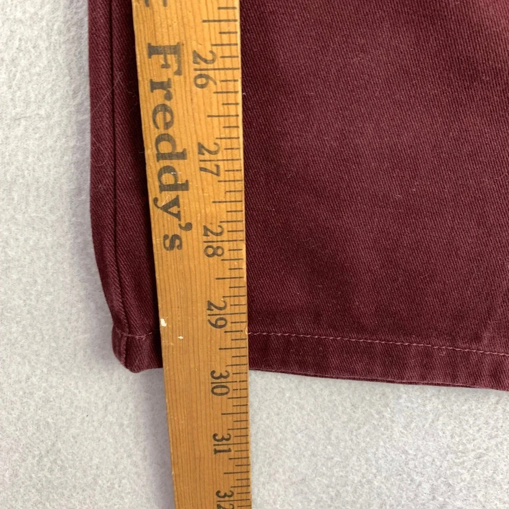 Woolf Originals NY Chinos Mens 28 Burgundy Slim Fit Cotton Twill Trousers WON